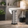 image:imageBROOKSTONE Toilet Paper Holder Stand Reserve  Free Standing Toilet Paper Stand with Storage that Holds Mega Rolls Standing Bathroom Tissue Organizer Bathroom Decor  Modern Storage Holder BlackBlack