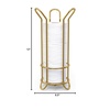 image:imageBROOKSTONE Toilet Paper Holder Stand Reserve  Free Standing Toilet Paper Stand with Storage that Holds Mega Rolls Standing Bathroom Tissue Organizer Bathroom Decor  Modern Storage Holder BlackGold Minimal
