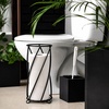image:imageBROOKSTONE Toilet Paper Holder Stand Reserve  Free Standing Toilet Paper Stand with Storage that Holds Mega Rolls Standing Bathroom Tissue Organizer Bathroom Decor  Modern Storage Holder BlackMatte Black Spiral