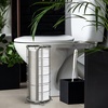 image:imageBROOKSTONE Toilet Paper Holder Stand Reserve  Free Standing Toilet Paper Stand with Storage that Holds Mega Rolls Standing Bathroom Tissue Organizer Bathroom Decor  Modern Storage Holder BlackChrome