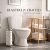 image:imageBROOKSTONE Toilet Paper Holder Stand Reserve  Free Standing Toilet Paper Stand with Storage that Holds Mega Rolls Standing Bathroom Tissue Organizer Bathroom Decor  Modern Storage Holder BlackNickel
