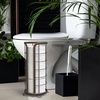 image:imageBROOKSTONE Toilet Paper Holder Stand Reserve  Free Standing Toilet Paper Stand with Storage that Holds Mega Rolls Standing Bathroom Tissue Organizer Bathroom Decor  Modern Storage Holder BlackBronze
