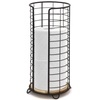 image:imageBROOKSTONE Toilet Paper Holder Stand Reserve  Free Standing Toilet Paper Stand with Storage that Holds Mega Rolls Standing Bathroom Tissue Organizer Bathroom Decor  Modern Storage Holder BlackBlackBamboo