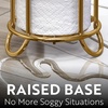 image:imageBROOKSTONE Toilet Paper Holder Stand Reserve  Free Standing Toilet Paper Stand with Storage that Holds Mega Rolls Standing Bathroom Tissue Organizer Bathroom Decor  Modern Storage Holder BlackGold Minimal