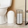 image:imageBROOKSTONE Toilet Paper Holder Stand Reserve  Free Standing Toilet Paper Stand with Storage that Holds Mega Rolls Standing Bathroom Tissue Organizer Bathroom Decor  Modern Storage Holder BlackBlackBamboo