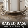 image:imageBROOKSTONE Toilet Paper Holder Stand Reserve  Free Standing Toilet Paper Stand with Storage that Holds Mega Rolls Standing Bathroom Tissue Organizer Bathroom Decor  Modern Storage Holder BlackNickel