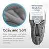 image:imageBrookstone Plush Footie Slippers for Women with Memory Foam InsoleKnit  Charcoal
