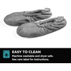 image:imageBrookstone Plush Footie Slippers for Women with Memory Foam InsolePlush  Grey