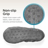 image:imageBrookstone Plush Footie Slippers for Women with Memory Foam InsolePlush  Grey