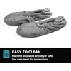 image:imageBrookstone Plush Footie Slippers for Women with Memory Foam InsolePlush  Solid