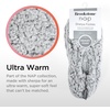 image:imageBrookstone Plush Footie Slippers for Women with Memory Foam InsoleSherpa  Grey