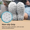 image:imageBrookstone Plush Footie Slippers for Women with Memory Foam InsoleSherpa  Grey