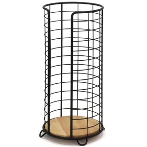 image:imageBROOKSTONE Toilet Paper Holder Stand Reserve  Free Standing Toilet Paper Stand with Storage that Holds Mega Rolls Standing Bathroom Tissue Organizer Bathroom Decor  Modern Storage Holder BlackBlackBamboo