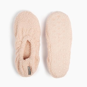 image:imageBrookstone Plush Footie Slippers for Women with Memory Foam InsoleKnit  Blush