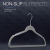 image:imageBROOKSTONE 10 Pack NonSlip High Grade Rubber Coated Plastic Hangers Ultra Slim Lightweight Design HeavyDuty Wont Stain Fabric Swivel 360 HookGray
