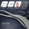 image:imageBROOKSTONE 10 Pack NonSlip High Grade Rubber Coated Plastic Hangers Ultra Slim Lightweight Design HeavyDuty Wont Stain Fabric Swivel 360 HookGray