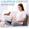 image:imageBrookstone BK1209  Luxurious Lumbar Support Pillow for Car or Office Chair Back Cushion with Premium Grade Memory Foam Breathable and Washable Cover Adjustable StrapGray
