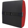 image:imageBrookstone BK1209  Luxurious Lumbar Support Pillow for Car or Office Chair Back Cushion with Premium Grade Memory Foam Breathable and Washable Cover Adjustable StrapBlack With Red V2