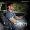 image:imageBrookstone BK1209  Luxurious Lumbar Support Pillow for Car or Office Chair Back Cushion with Premium Grade Memory Foam Breathable and Washable Cover Adjustable StrapGray