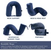 image:imageBrookstone Free Form Travel Pillow Lightweight Flexible Memory Foam PillowBlue