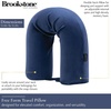 image:imageBrookstone Free Form Travel Pillow Lightweight Flexible Memory Foam PillowBlue