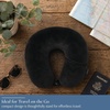 image:imageBrookstone Microbead Neck Pillow Soft Travel Pillow with Phone PocketBlack