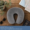 image:imageBrookstone Microbead Neck Pillow Soft Travel Pillow with Phone PocketDark Grey
