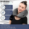 image:imageBrookstone Microbead Neck Pillow Soft Travel Pillow with Phone PocketDark Grey