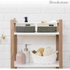 image:imageBrookstone Over the Toilet Tank Wicker Storage Basket Bathroom and Closet Organizers and Storage Bins with Fabric Liner Grey 2 Pack SetGrey Three Pack