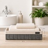 image:imageBrookstone Over the Toilet Tank Wicker Storage Basket Bathroom and Closet Organizers and Storage Bins with Fabric Liner Grey 2 Pack SetGrey Two Pack with Liner