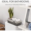 image:imageBrookstone Over the Toilet Tank Wicker Storage Basket Bathroom and Closet Organizers and Storage Bins with Fabric Liner Grey 2 Pack SetGrey Two Pack with Handles