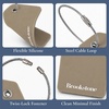 image:imageBrookstone Silicone Luggage Tags 2 Pack Steel Cable LoopKhaki