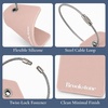 image:imageBrookstone Silicone Luggage Tags 2 Pack Steel Cable LoopSoft Pink