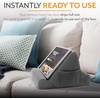 image:imageBrookstone Tablet Lap Cushion  Tablet and Phone Holder for Bed Flights and Travel Two Angled Memory Foam Lap Desk for Reading and Hands Free Viewing Compatible iPad and Kindle Accessories BlackGray