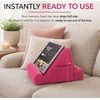image:imageBrookstone Tablet Lap Cushion  Tablet and Phone Holder for Bed Flights and Travel Two Angled Memory Foam Lap Desk for Reading and Hands Free Viewing Compatible iPad and Kindle Accessories BlackHot Pink