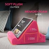 image:imageBrookstone Tablet Lap Cushion  Tablet and Phone Holder for Bed Flights and Travel Two Angled Memory Foam Lap Desk for Reading and Hands Free Viewing Compatible iPad and Kindle Accessories BlackHot Pink