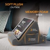 image:imageBrookstone Tablet Lap Cushion  Tablet and Phone Holder for Bed Flights and Travel Two Angled Memory Foam Lap Desk for Reading and Hands Free Viewing Compatible iPad and Kindle Accessories BlackGray