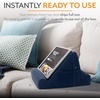 image:imageBrookstone Tablet Lap Cushion  Tablet and Phone Holder for Bed Flights and Travel Two Angled Memory Foam Lap Desk for Reading and Hands Free Viewing Compatible iPad and Kindle Accessories BlackRoyal Blue