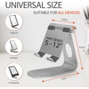 image:imageBrookstone Tablet Stand with Adjustable Angle Metalic Phone Holder Silicone Grips Hold Your EReader Securely Easy to Reach Charging Hole Minimalist Desk Stand