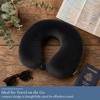 image:imageBrookstone Travel Neck Pillow  Lightweight UShaped Memory Foam Travel Pillow for Airplane Car Travels amp Sleeping BlackBlack