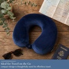 image:imageBrookstone Travel Neck Pillow  Lightweight UShaped Memory Foam Travel Pillow for Airplane Car Travels amp Sleeping BlackBlue
