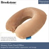 image:imageBrookstone Travel Neck Pillow  Lightweight UShaped Memory Foam Travel Pillow for Airplane Car Travels amp Sleeping BlackKhaki