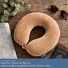 image:imageBrookstone Travel Neck Pillow  Lightweight UShaped Memory Foam Travel Pillow for Airplane Car Travels amp Sleeping BlackKhaki