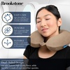 image:imageBrookstone Travel Neck Pillow  Lightweight UShaped Memory Foam Travel Pillow for Airplane Car Travels amp Sleeping BlackKhaki