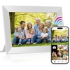 image:imageBrookstone 10 Inch WiFi Digital Picture Frame with Video Playback  32GB Smart Photo Frame Touchscreen Display Clock Calendar Weather Forecast Builtin Speaker  WhiteWhite