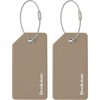 image:imageBrookstone Silicone Luggage Tags 2 Pack Steel Cable LoopKhaki