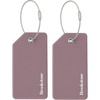 image:imageBrookstone Silicone Luggage Tags 2 Pack Steel Cable LoopLilac Ice