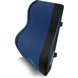 image:imageBrookstone BK1209  Luxurious Lumbar Support Pillow for Car or Office Chair Back Cushion with Premium Grade Memory Foam Breathable and Washable Cover Adjustable StrapBlack With Cooling Highback