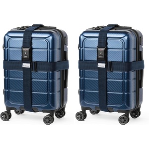 image:imageBrookstone Luggage Strap 2in1 TSAApproved Expandable StrapBlue