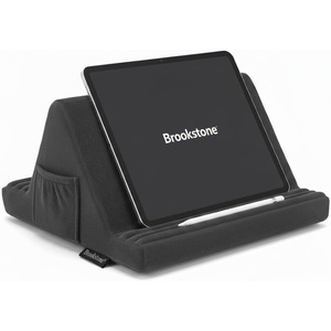 image:imageBrookstone Tablet Lap Cushion  Tablet and Phone Holder for Bed Flights and Travel Two Angled Memory Foam Lap Desk for Reading and Hands Free Viewing Compatible iPad and Kindle Accessories BlackCharcoal Grey  Six Angle